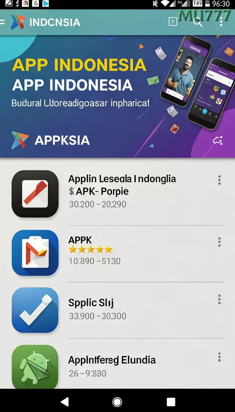 Cuplikan layar menu unduhan mu777 untuk perangkat Android